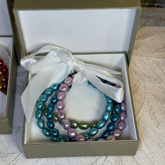 12 Bracelets, 3 piece box set of Honora Freshwater Pearls, 7+mm - Picture 2 of 7